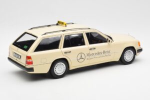Mercedes 300D S124 T-Model Šviesiai Dramblio Kaulo Taxi Dilerio Leidimas Norev 1:18 B66040702 Metalas - nuotrauka 3 iš 8