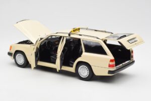 Mercedes 300D S124 T-Model Šviesiai Dramblio Kaulo Taxi Dilerio Leidimas Norev 1:18 B66040702 Metalas - nuotrauka 5 iš 8