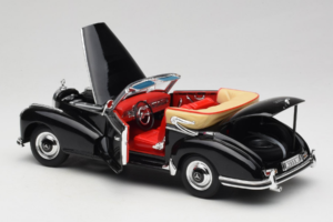 Mercedes 300S W188 Roadster Juodas Welly 1:18 801-3271398 Metalas - nuotrauka 5 iš 8