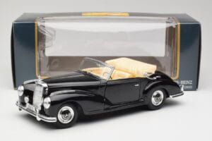 Mercedes 300SC W188 Obsidian Juodas Maisto 1:18 806B Metalas - nuotrauka 8 iš 8