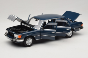 Mercedes 350 SEL W116 Hansa Blue Norev 1:18 183976 Metalas - nuotrauka 2 iš 8