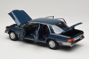 Mercedes 350 SEL W116 Hansa Blue Norev 1:18 183976 Metalas - nuotrauka 5 iš 8