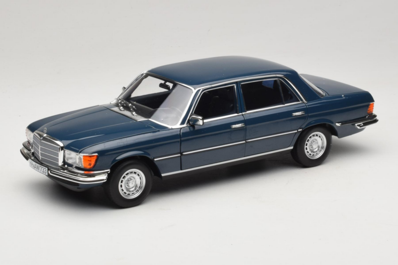 Mercedes 350 SEL W116 Hansa Blue Norev 1:18 183976 Metalas