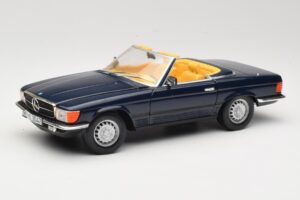 Mercedes 350 SL R107 Tamsiai Mėlynas Sun Star 1:18 MB003 Metalas