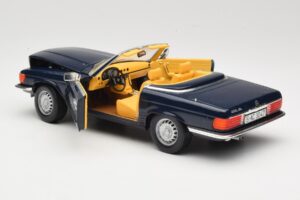 Mercedes 350 SL R107 Tamsiai Mėlynas Sun Star 1:18 MB003 Metalas - nuotrauka 5 iš 8