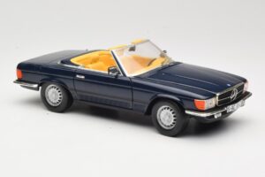 Mercedes 350 SL R107 Tamsiai Mėlynas Sun Star 1:18 MB003 Metalas - nuotrauka 6 iš 8