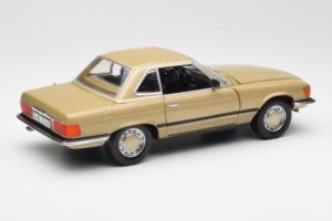 Mercedes 350 SL R107 Auksinis Sun Star 1:18 MB004 Metalas - nuotrauka 3 iš 8
