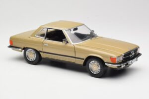 Mercedes 350 SL R107 Auksinis Sun Star 1:18 MB004 Metalas - nuotrauka 6 iš 8