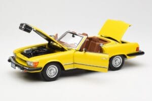 Mercedes 450SL R107 Geltonas US Version Norev 1:18 183727 Metalas - nuotrauka 2 iš 9
