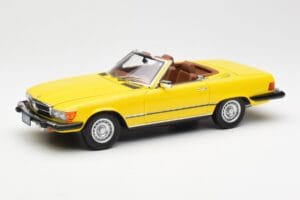 Mercedes 450SL R107 Geltonas US Version Norev 1:18 183727 Metalas