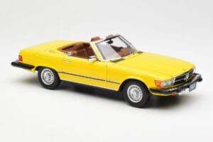 Mercedes 450SL R107 Geltonas US Version Norev 1:18 183727 Metalas - nuotrauka 7 iš 9