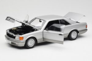 Mercedes 500 SEC C126 Sidabrinis AUTOart 1:18 76212 Metalas - nuotrauka 2 iš 8