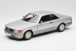 Mercedes 500 SEC C126 Sidabrinis AUTOart 1:18 76212 Metalas