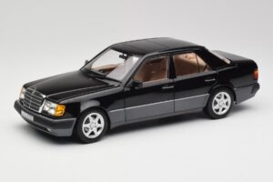 Mercedes 500E W124 Juodas Riboto Leidimo Norev 1:18 183949 Metalas