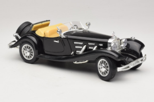 Mercedes 500K Roadster Juodas Bburago 1:18 3020-P2 Metalas - nuotrauka 6 iš 8