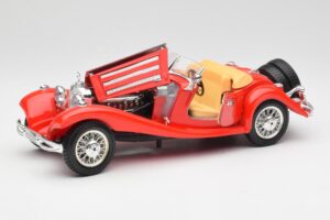 Mercedes 500K Roadster Raudonas Bburago 1:18 3020 Metalas - nuotrauka 2 iš 8