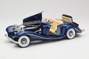 Mercedes 500K Special Roadster Mėlynas Maisto 1:18 56059 Metalas - nuotrauka 2 iš 8
