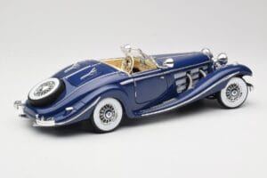 Mercedes 500K Special Roadster Mėlynas Maisto 1:18 56059 Metalas - nuotrauka 3 iš 8