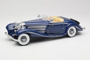 Mercedes 500K Special Roadster Mėlynas Maisto 1:18 56059 Metalas