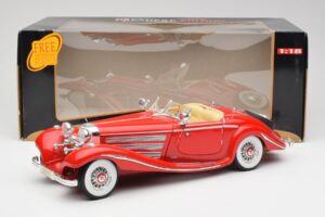 Mercedes 500K Special Roadster Raudonas Maisto 1:18 56058 Metalas - nuotrauka 8 iš 8