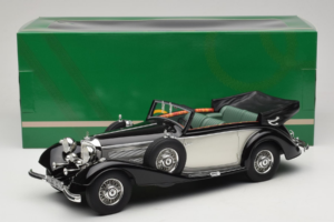 Mercedes 540K Kabrioletas Juodas Sidabrinis Cult Models 1:18 CML184-3 Metalas - nuotrauka 6 iš 6