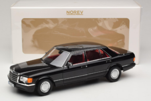 Mercedes 560 SEL W126 Juodas Su Raudonu Salonu Norev 1:18 183788 Metalas - nuotrauka 2 iš 8