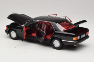Mercedes 560 SEL W126 Juodas Su Raudonu Salonu Norev 1:18 183788 Metalas - nuotrauka 7 iš 8