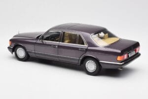 Mercedes 560 SEL W126 Violetinis Metallic Norev 1:18 183544 Metalas - nuotrauka 7 iš 8