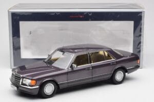 Mercedes 560 SEL W126 Violetinis Metallic Norev 1:18 183544 Metalas - nuotrauka 8 iš 8