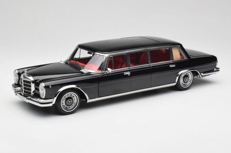 Mercedes 600 Pullman W100 Juodas NZG 1:18 1071/50 Metalas