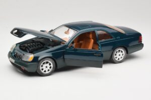 Mercedes 600 SEC C140 Žalias Majorette 1:18 4418 Metalas - nuotrauka 2 iš 8