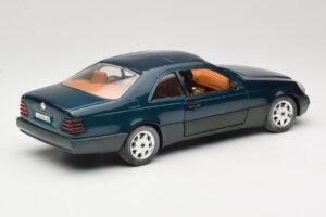 Mercedes 600 SEC C140 Žalias Majorette 1:18 4418 Metalas - nuotrauka 3 iš 8
