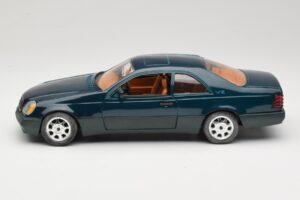 Mercedes 600 SEC C140 Žalias Majorette 1:18 4418 Metalas - nuotrauka 4 iš 8