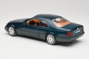 Mercedes 600 SEC C140 Žalias Majorette 1:18 4418 Metalas - nuotrauka 7 iš 8