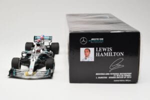Mercedes AMG Petronas W10 #44 L. Hamilton Winner British GP 2019 Minichamps 1:18 110191044 Metalas - nuotrauka 6 iš 6