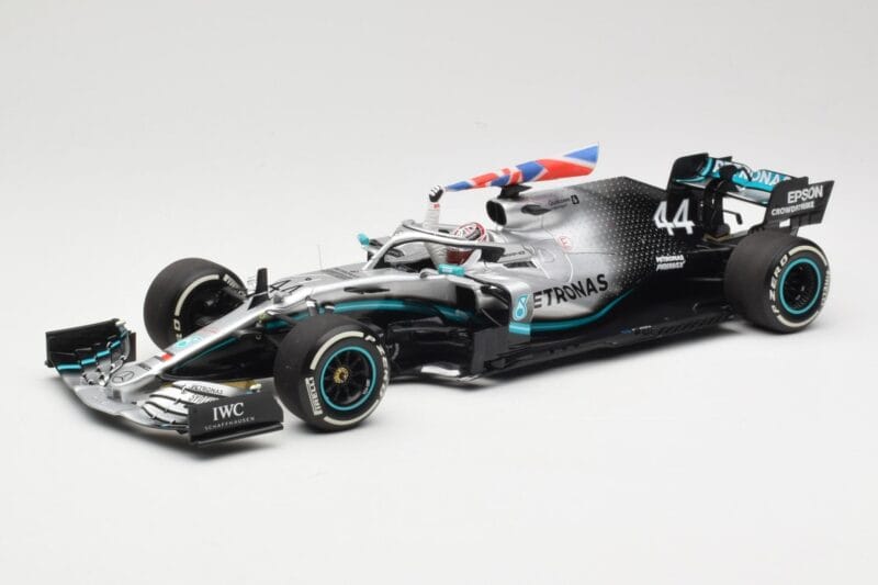Mercedes AMG Petronas W10 #44 L. Hamilton Winner British GP 2019 Minichamps 1:18 110191044 Metalas