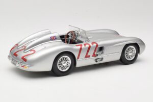 Mercedes 300 SLR W196S #722 S. Moss / D. Jenkinson Mille Miglia Winner 1955 Maisto 1:18 536887 Metalas - nuotrauka 3 iš 8