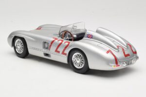 Mercedes 300 SLR W196S #722 S. Moss / D. Jenkinson Mille Miglia Winner 1955 Maisto 1:18 536887 Metalas - nuotrauka 7 iš 8