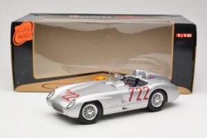 Mercedes 300 SLR W196S #722 S. Moss / D. Jenkinson Mille Miglia Winner 1955 Maisto 1:18 536887 Metalas - nuotrauka 8 iš 8
