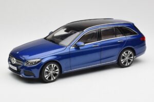 Mercedes C-Class S205 T-Modell Brilliant Mėlynas Metalinis Norev 1:18 B66960257 Metalas