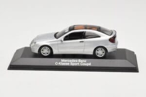 Mercedes C-Class W203 Sport Coupe Sidabrinis Minichamps 1:43 B66961916 Metalas