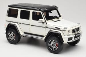Mercedes G 63 AMG 4x4 Squared Polar White Almost Real 1:18 820203 Metalas - nuotrauka 6 iš 8