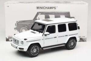 Mercedes G-Class G 500 W463A Diamond White Metallic Minichamps 1:18 113037111 Metalas - nuotrauka 8 iš 8