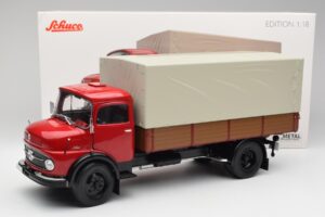 Mercedes L 911 Raudonas Schuco 1:18 450016400 Metalas - nuotrauka 8 iš 8