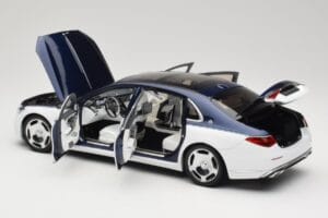 Mercedes Maybach S-Class Z223 Nautical Blue Diamond White Almost Real 1:18 820126 Metalas - nuotrauka 5 iš 8