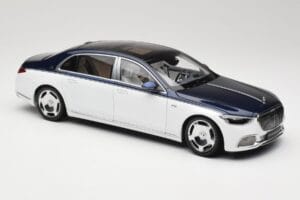 Mercedes Maybach S-Class Z223 Nautical Blue Diamond White Almost Real 1:18 820126 Metalas - nuotrauka 6 iš 8