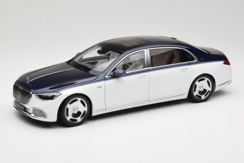 Mercedes Maybach S-Class Z223 Nautical Blue Diamond White Almost Real 1:18 820126 Metalas