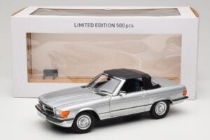 Mercedes R107 380 SL Sidabrinis Norev 1:18 183725 Metalas - nuotrauka 8 iš 8