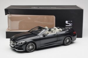Mercedes S-Class Kabrioletas A217 Magnetite Juodas Metalinis Norev 1:18 B66960354 Metalas - nuotrauka 8 iš 8