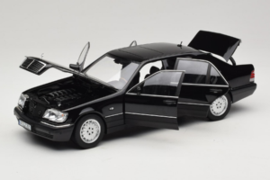 Mercedes S-Class W140 S600 Obsidian Black Metallic Norev 1:18 183045 Metalas - nuotrauka 2 iš 8